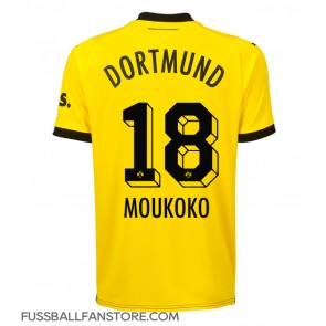 Borussia Dortmund Youssoufa Moukoko #18 Replik Heimtrikot 2023-24 Kurzarm